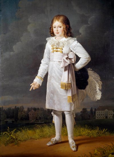 Portret ten voeten uit van Frederic Napoleon, Prins Bacciochi (1814-1833) door Barbara Krafft