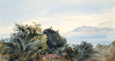 Landschap met waterpartij door Barbara Leigh Smith Bodichon