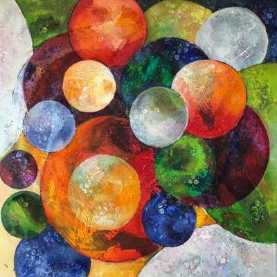 Kleurrijke abstracte cirkels door Barbara Piatti