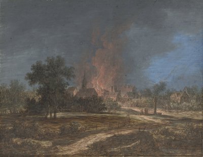 Brand in een dorp door Barbara Regina Dietzsch