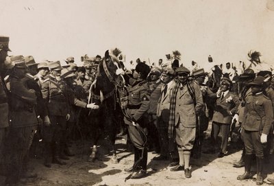 Benito Mussolini met zijn fascisten en Italo Balbo in Libië in Tripoli door Barbera La
