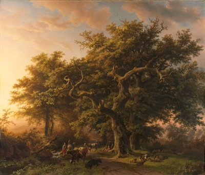 Bosscène door Barend Cornelis Koekkoek