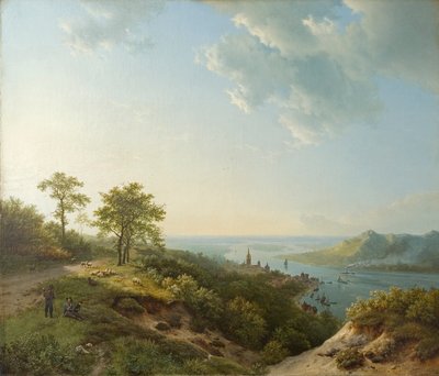 Uitzicht over Heidelberg, 1837 door Barend Cornelis Koekkoek