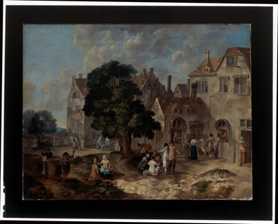 Een paar dorpsscènes door Barend Hendrik Thier