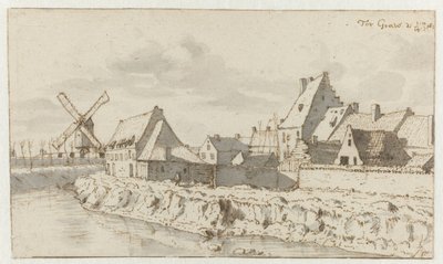 Gezicht op Grave, Noord-Brabant door Barend Klotz (attributed to)