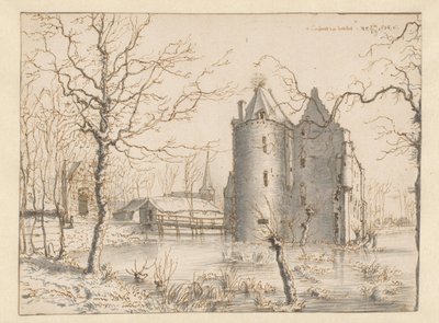 Gezicht op Kasteel Frisselstein, Veghel door Barend Klotz (attributed to)