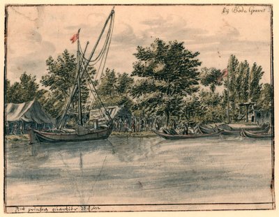 Uitzicht op het kwartier van Willem III nabij Bodegraven door Barend Klotz (possibly)