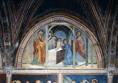 De Besnijdenis, uit een serie van Scènes uit het Nieuwe Testament door Barna da Siena