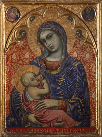 Madonna die een kind borstvoeding geeft door Barnaba da Modena (actief 1361-1383) door Barnaba da Modena