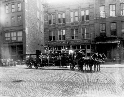 Brandweerkazerne nr. 40, Chicago, Illinois, VS, ca. 1905 door Barnes and Crosby