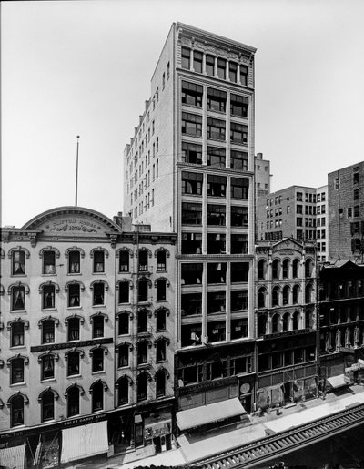 Clifton House, Thomas Church gebouw en J. P. Atwater gebouw, Chicago, Illinois, VS, ca. 1900 door Barnes and Crosby