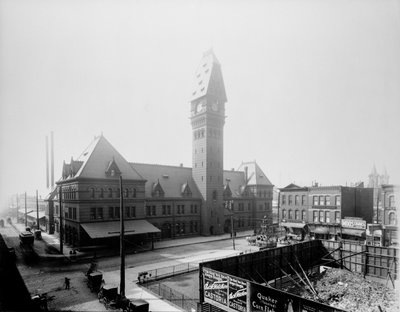 Dearborn Station, Chicago, Illinois, VS, ca. 1883 door Barnes and Crosby
