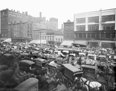 Haymarket Square, Chicago, Illinois, VS, ca. 1905 door Barnes and Crosby