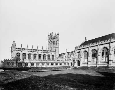 Hutchinson Hall, Mitchell Tower, Reynolds Club en Leon Mandel Assembly Hall aan de Universiteit van Chicago, Chicago, Illinois, VS, ca. 1901 door Barnes and Crosby