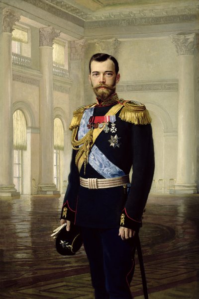 Portret van Keizer Nicolaas II door Baron Ernest Friedrich von Liphart