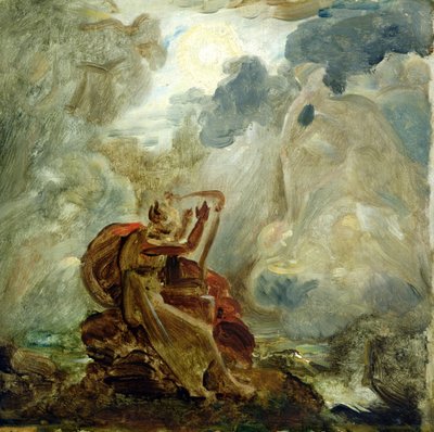 Ossian Roept de Geesten Op met Zijn Harp aan de Oever van de Rivier Lora, c.1811 door Baron François Pascal Simon Gérard