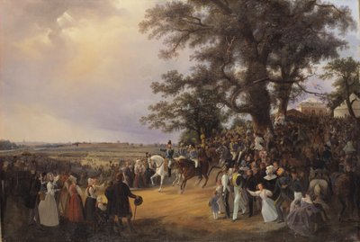 Review in Ladugardsgarde Velden Tijdens Tsaar Nicolaas Bezoek in 1838 door Baron Karl Stefan Bennet