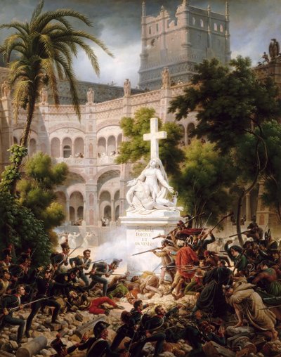 Bestorming van het klooster van Santa Engracia, 8 februari 1809 door Baron Lejeune Louis François