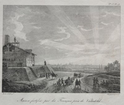 Spaanse campagne: Een door de Fransen versterkt gebouw bij Valladolid door Baron Louis Albert Guillain Bacler d