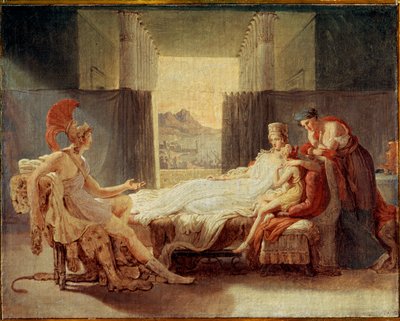 Schets voor Aeneas vertelt Dido de rampen van Troje, voor 1813 door Baron Pierre Narcisse Guerin