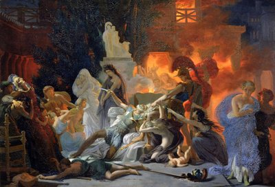 De dood van Priamus, ca. 1817 door Baron Pierre Narcisse Guerin