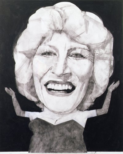 Portret van Faith Brown, 1970s door Barry Fantoni