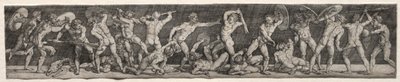 Slag van naakte mannen door Barthel Beham