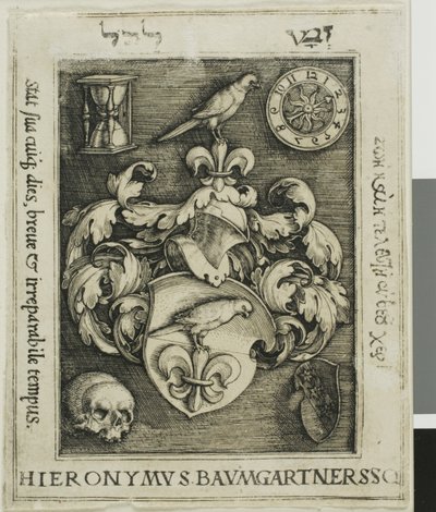 Boekmerk van Hieronymous Baumgärtner door Barthel Beham