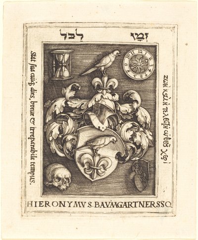 Boekplaat van Hieronymus Baumgartner door Barthel Beham