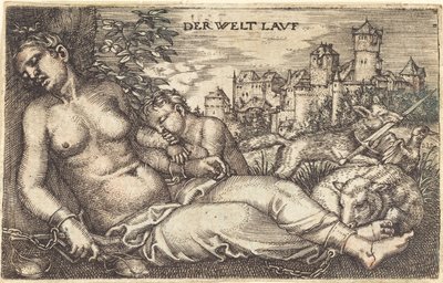 De wereldloop (Slapende gerechtigheid) door Barthel Beham