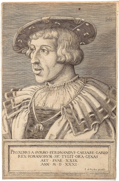 Portret van keizer Ferdinand I 1503-1564, 1531 door Barthel Beham