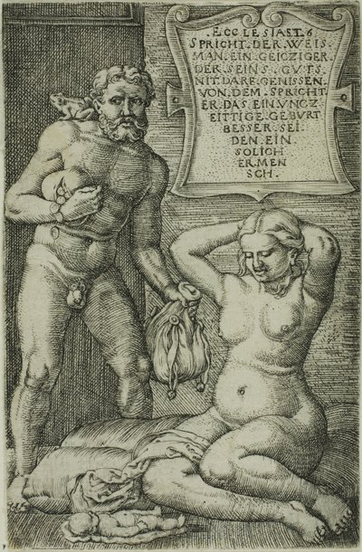 De Vrek en de Miskraam door Barthel Beham
