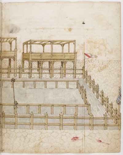 Lice pour tournoi. Miniatuur uit het Boek der Toernooien van Koning René van Anjou door Barthélemy dEyck René dAnjou