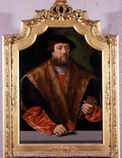 Portret van een edelman door Bartholomaeus Bruyn