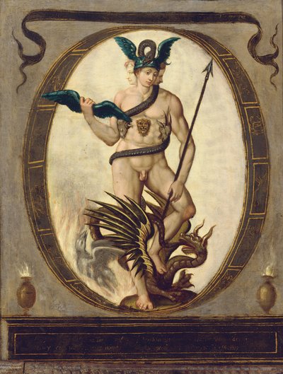 Een allegorie van alchemie door Bartholomaeus Spranger
