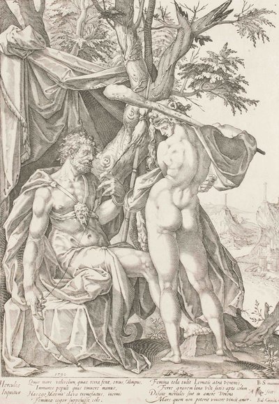 Hercules en Omphale, 1590 door Bartholomaeus Spranger