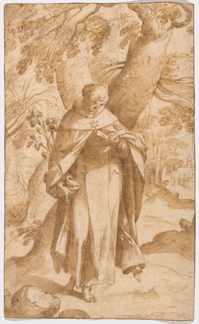 Sint Dominicus lezend door Bartholomaeus Spranger