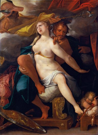 Venus en Mars gewaarschuwd door Mercurius, ca. 1586 door Bartholomaeus Spranger