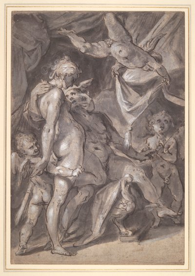Venus en Mercurius door Bartholomaeus Spranger
