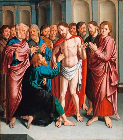 De ongelovigheid van Sint-Thomas door Bartholomaeus the Elder Bruyn
