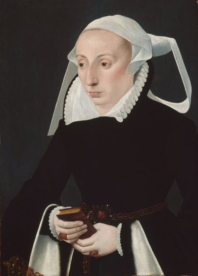 Portret van een Vrouw met een Gebedenboek door Bartholomaus the Younger Bruyn