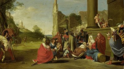 De aanbidding der koningen. Ca. 1640-1650 door Bartholomeus Breenbergh