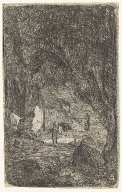 Interieur van een grot (Romeinse ruïnes) door Bartholomeus Breenbergh