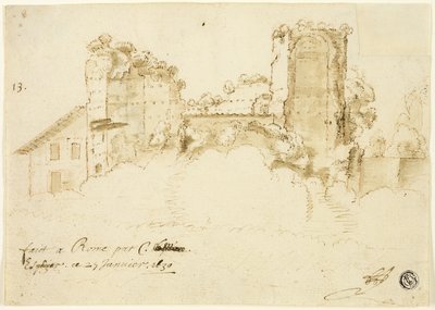 Romeins landschap door Bartholomeus Breenbergh