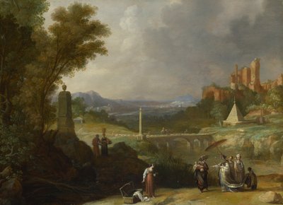 Het vinden van de baby Mozes door de dochter van de farao, 1636 door Bartholomeus Breenbergh