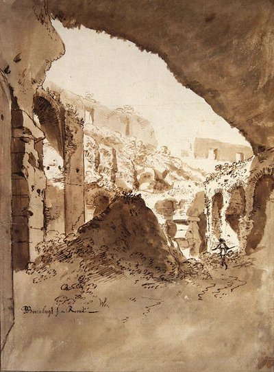 Uitzicht binnen het Colosseum door Bartholomeus Breenbergh