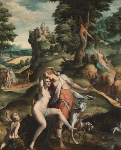 Venus en Adonis door Bartholomeus Spranger
