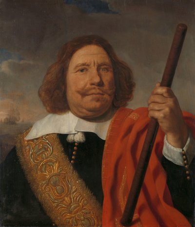 Egbert Meeuwsz Cortenaer (1605-65), Viceadmiraal, Admiraliteit van de Maas, Rotterdam door Bartholomeus van der Helst