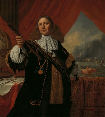 Johan de Liefde (ca. 1619-73), Viceadmiraal door Bartholomeus van der Helst