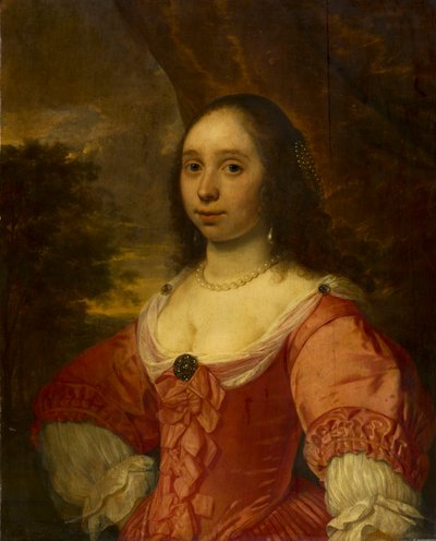 Portret van een vrouw door Bartholomeus van der Helst
